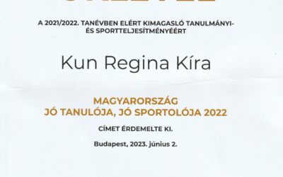 Jó tanuló, jó sportoló díj